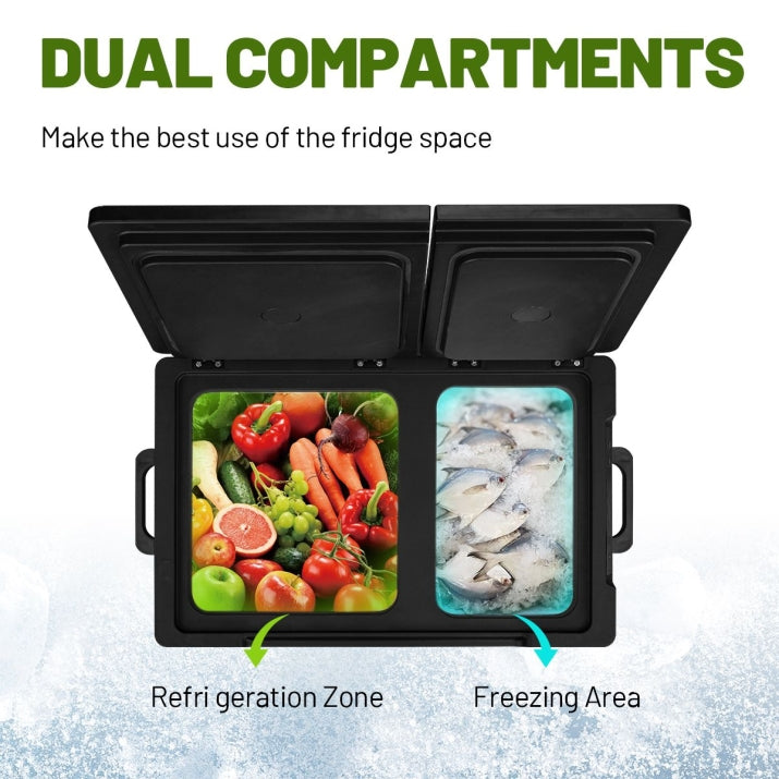 Хладилна кутия за автомобил и къмпинг Alpicool CD45 – 30 л, две отделения, 12V / 24V / 220V T730