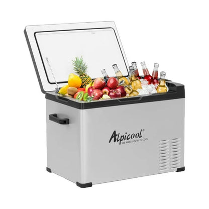 Alpicool 40L Компресорен Авто Хладилник и Фризер -20°C | 12V / 24V / 220V | Портативна Хладилна Кутия за Кола, Камион, Къмпинг и Каравана-T430