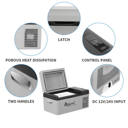 Alpicool 30L Компресорен Авто Хладилник и Фризер -20°C | 12V / 24V / 220V | Портативна Хладилна Кутия за Кола, Къмпинг и Каравана-Т429
