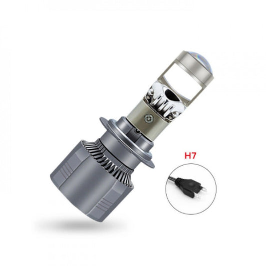 Диодни крушки H7 LED с лупа 120W 6000K – Комплект 2бр