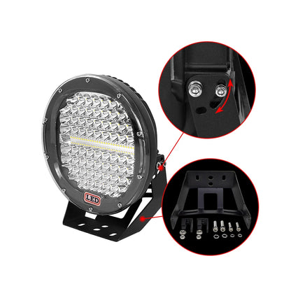 2 БРОЯ 9″ Мощни 384W LED Халогени ФАРОВЕ за джипове камиони 9-30V