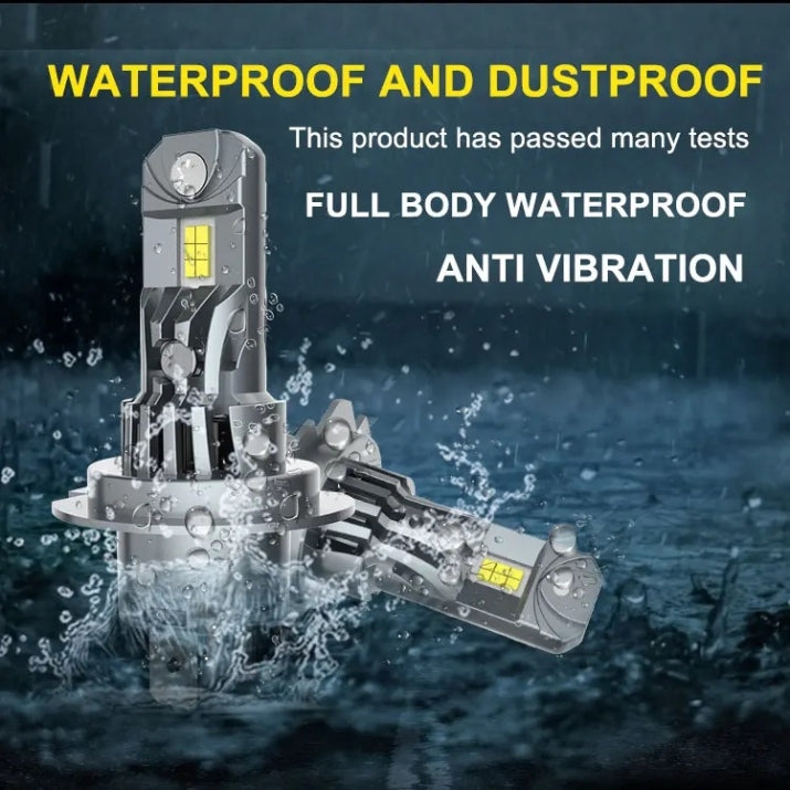 Диодни крушки H7 200W с вграден вентилатор